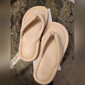 Halston Heritage Nude Padded Sandals